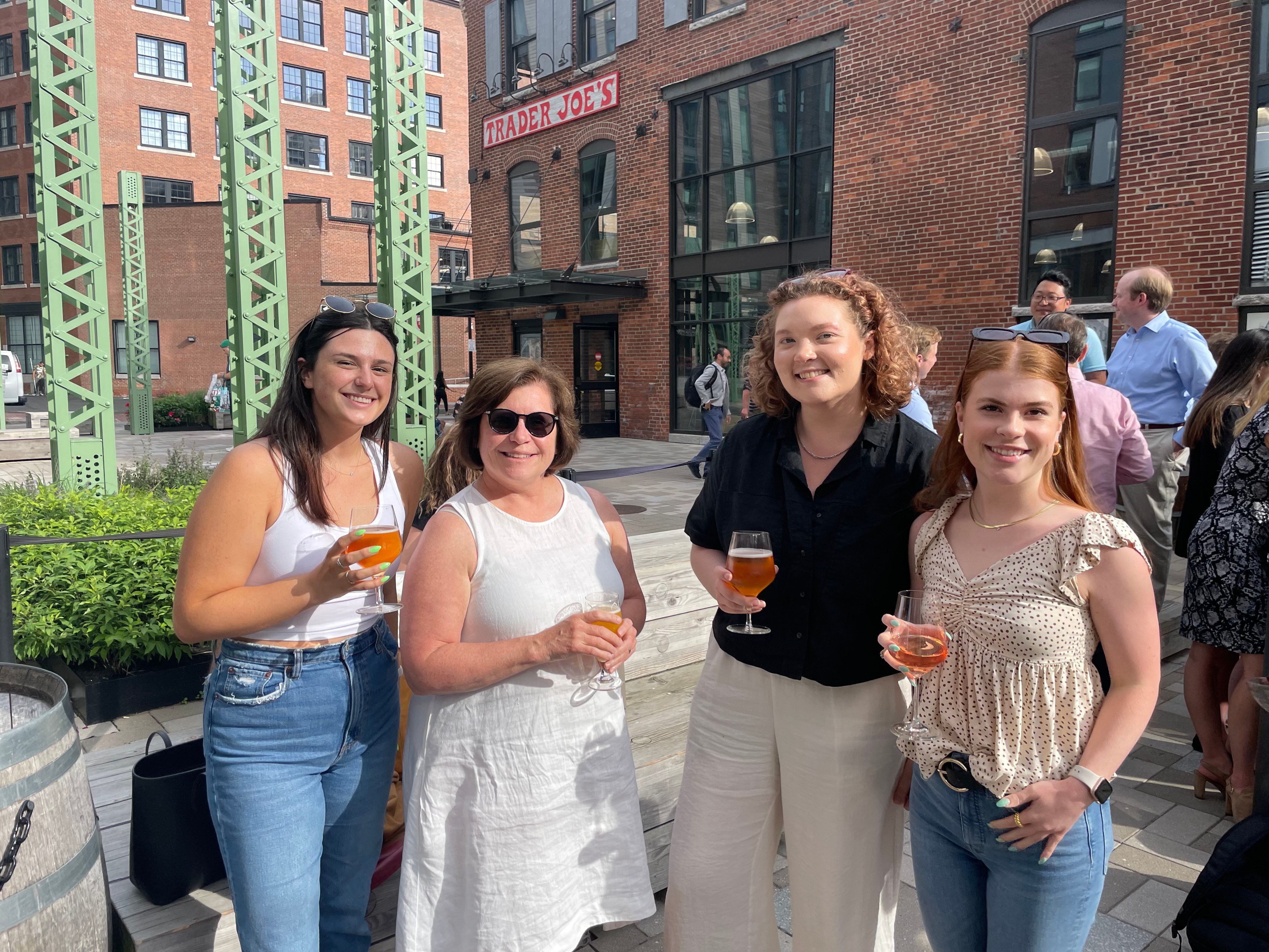 The Tier One Boston team at a brewery for a summer outing