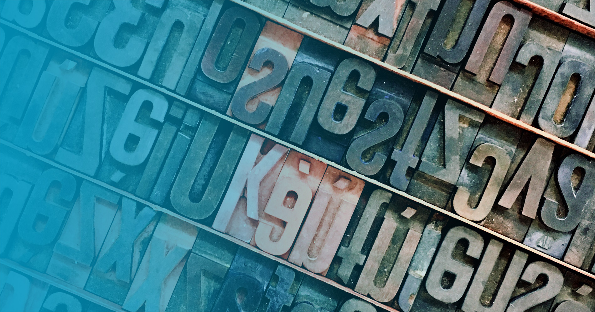 Letterpress letters up close