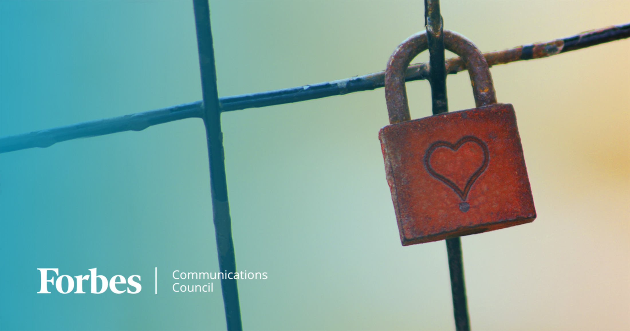 Heart Padlock with Forbes Communications Council Logo