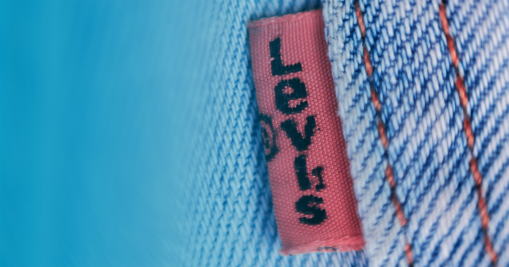 Close up of Levi's tag on jeans