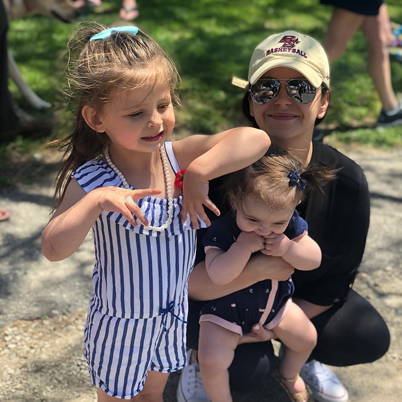 Celena with her daughters at the park