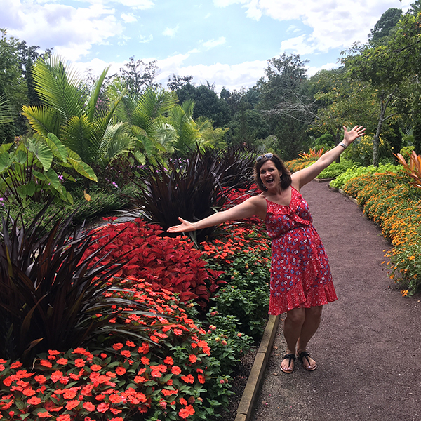 Marian in garden